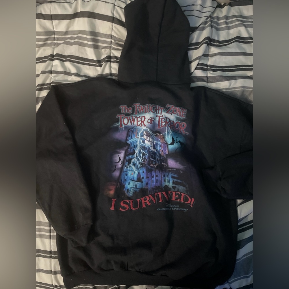 Vintage Disneyland Resort I Survived Twilight Zone Tower of Terror XL Hoodie